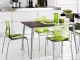 Прозрачные кухонные стулья ярко-зелёного оттенка